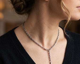 925 Sterling Silver Cable Chain for Pendant, Unisex Cable Anchor Link Necklace