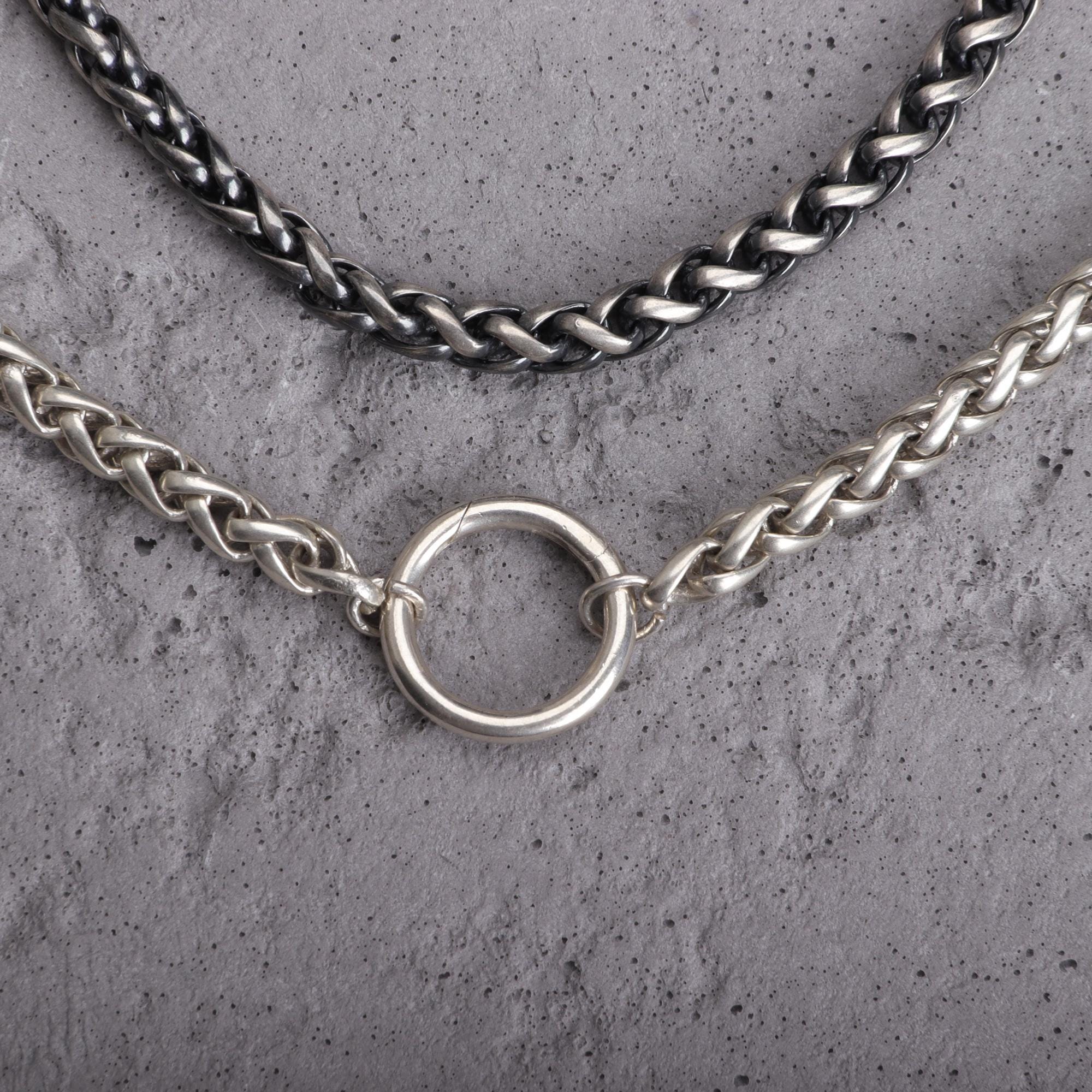 Collana Catena Spiga Argento 925 - Markylis - Varie Lunghezze, Made In Italy