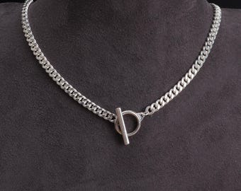925 Sterling Silver Cuban Chain, Curb Link Chain Necklace for Men