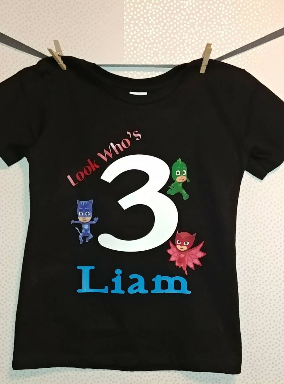 PJ Masks birthday tshirt Etsy