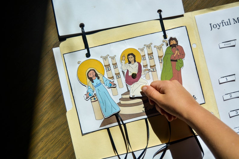Joyful Mysteries of the Rosary - Paper Doll Lapbook - Printable DIGITAL ...