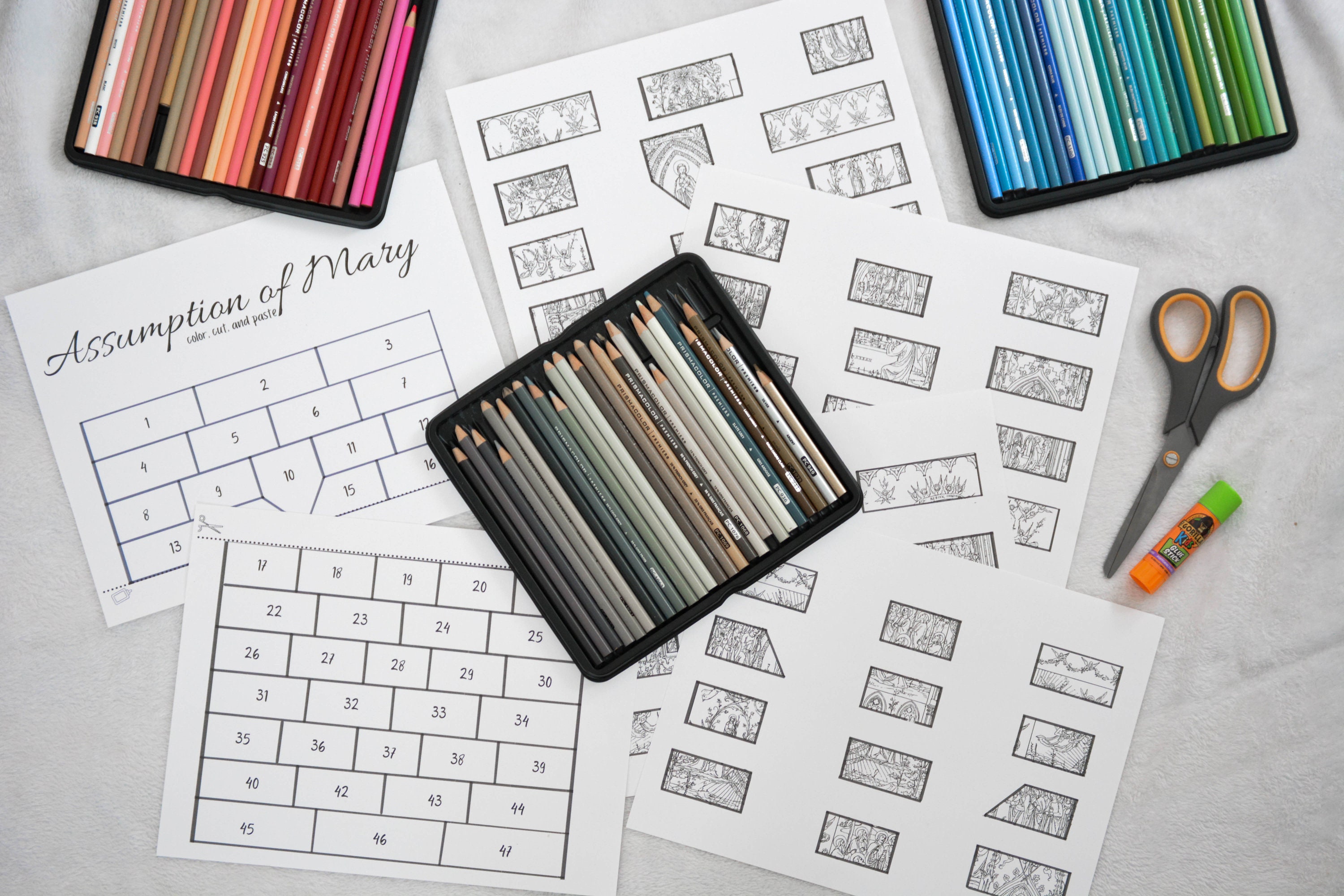 Color Cut and Paste Posters for Lent - DIGITAL Download Product - Etsy