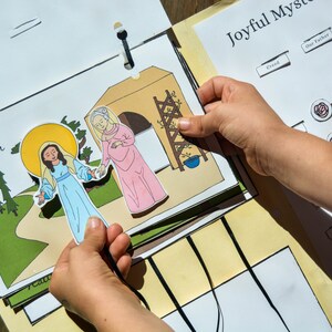 Joyful Mysteries of the Rosary - Paper Doll Lapbook - Printable DIGITAL ...