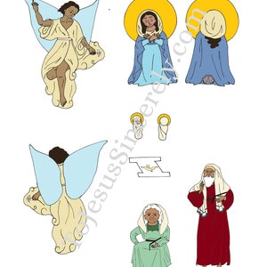 Joyful Mysteries of the Rosary - Paper Doll Lapbook - Printable DIGITAL ...