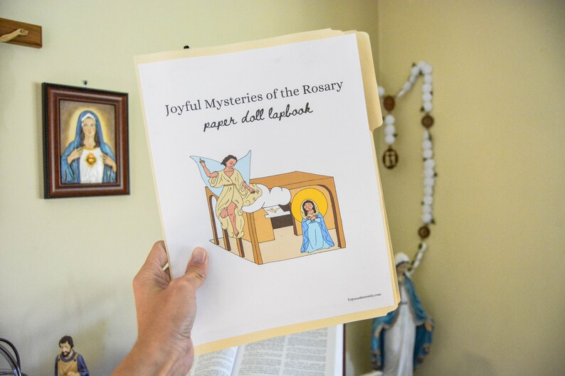 Joyful Mysteries of the Rosary - Paper Doll Lapbook - Printable DIGITAL ...