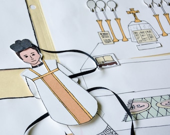 Traditional Latin Mass Lapbook - paper dolls digital download