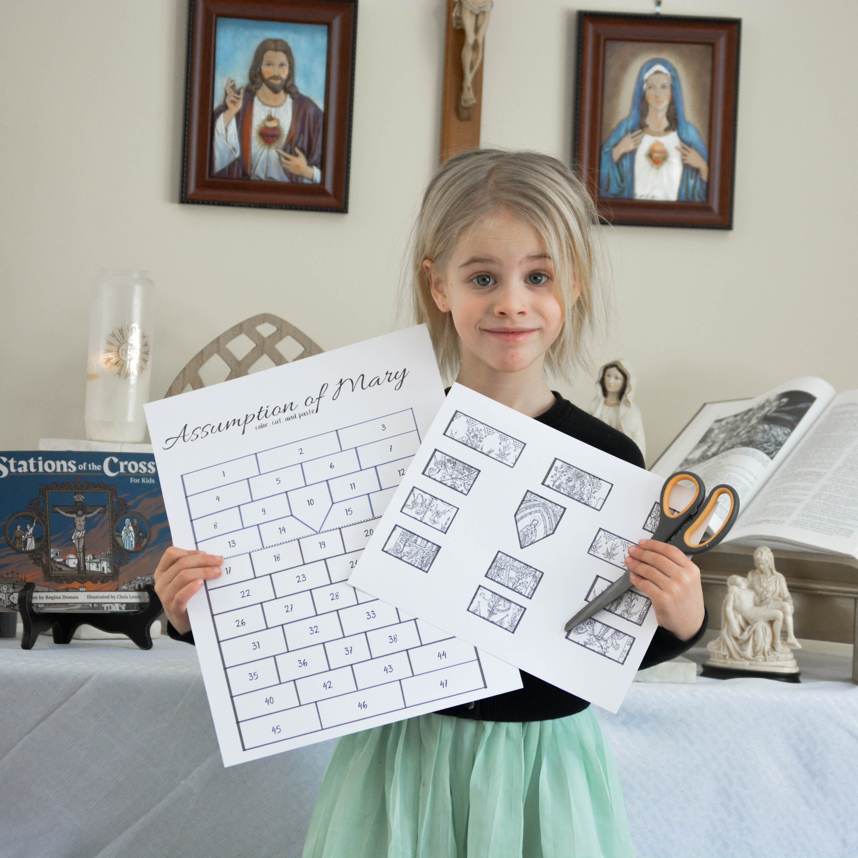 Color Cut and Paste Posters for Lent - DIGITAL Download Product - Etsy