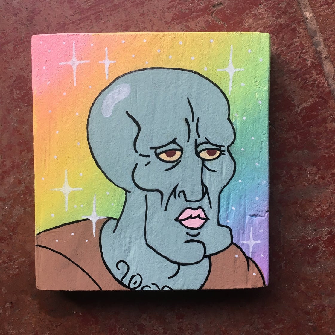 Squidward Painting
