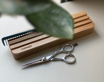 Hairdressers Wooden Stand / Comb Stand / Hair Tool / Gift For Hair Stylist