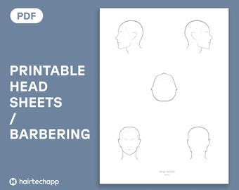 Mall för utskrivbara barberhuvudblad (PDF-nedladdning)
