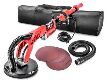 Power Pro 2100 -- Electric Drywall Sander -Extendable- Includes: Carrying Bag, Sanding Paper, Large Handle, More!