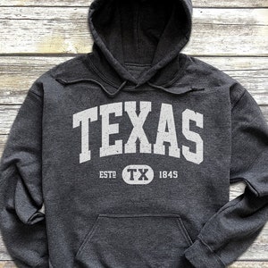 Texas Hoodie Austin Texas Sweatshirt Hooded Sweater Groovy Vintage Texas State College University Texas Gifts Texas Vacation Shirt Austin TX