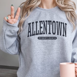 Allentown Sweatshirt | Soft Cozy Allentown Pennsylvania Sweatshirt Crewneck Sweater Vintage College University Souvenir Gifts PA USA