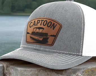 Pontoon Captain Hat, Captoon Trucker Hat Funny Boating Gift for Dad Husband, Pontoon Boat Party Hat, Lake Life Pontooning Gift Fathers Day