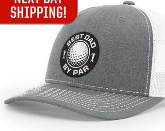 Best Dad by Par Hat, Gifts for Golfing Dads, Funny Golf Cap, Dad Golf Hat, Dad Joke Hat, Golf Dad Gift for Golfers Gift for Dads Golf Player