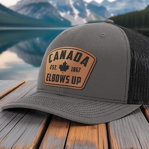Canada Hat Elbows Up Canada is Not for Sale Trucker Patch Cap, Canadian Pride Souvenir for Lover of Canada Gifts, Canadian Gift Trending Hat