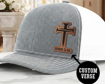 Catholic Confirmation Gift First Communion Custom Bible Verse Hat Personalized Christian Confirmation Gift for Grandson Boy Teen & Sponsor