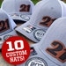 10 Custom Racing Hats, Bulk Hats Name Number, Race Logo Hat ...