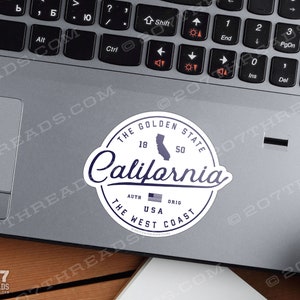 California Sticker California Decal California Gifts California Laptop Sticker California Beach State Sticker for Water Bottle Cali Bear CA