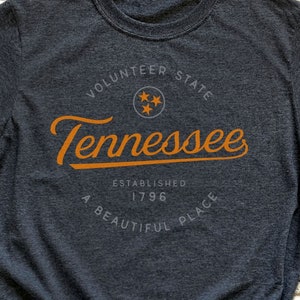 Tennessee Volunteer State Flag Tri-Star T-Shirt Men & Women Tennessee Volunteer State Flag Tri-Star T-Shirt Men & Women