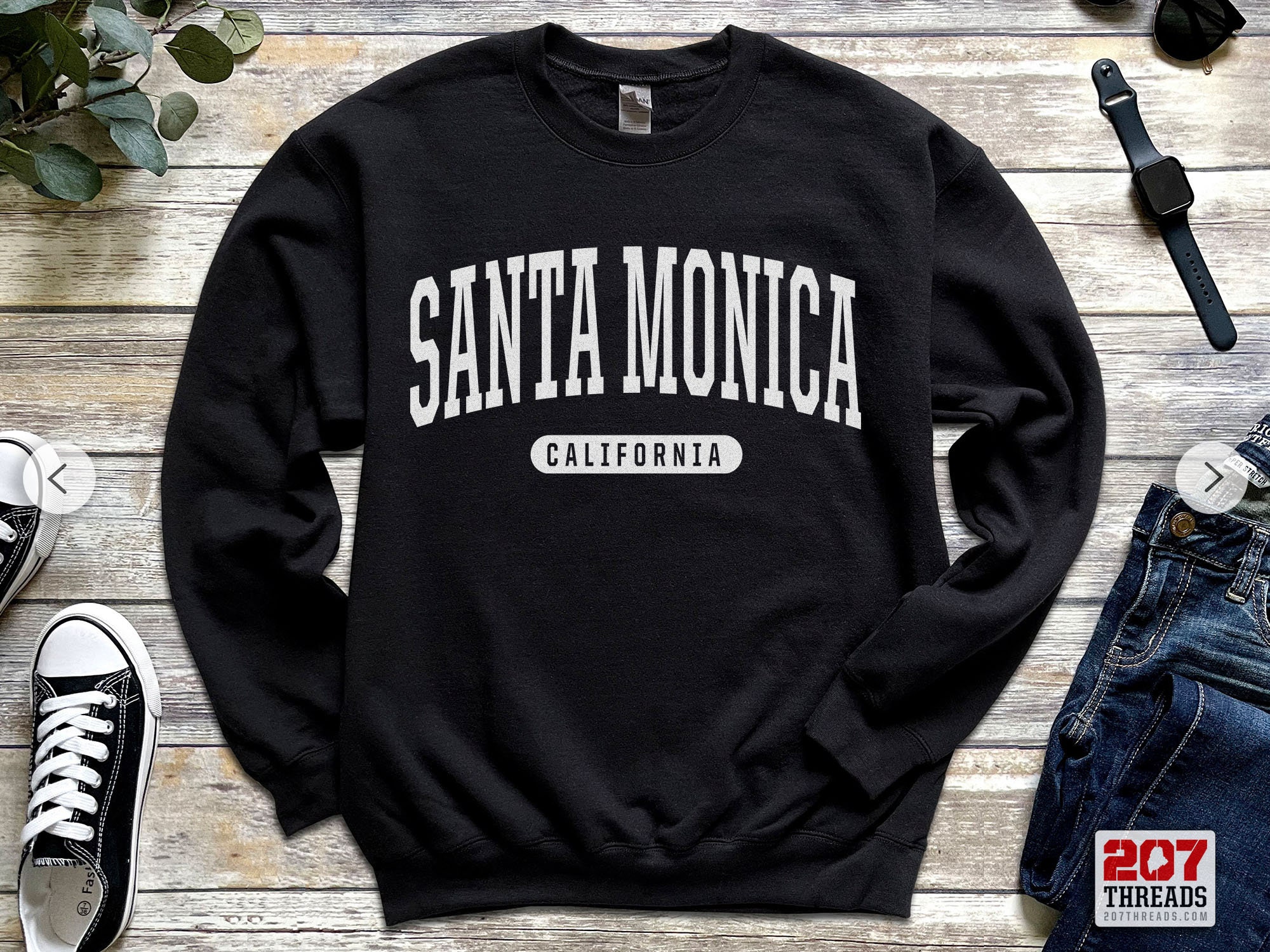 Santa Monica Sweatshirt Soft Cozy Santa Monica California CAL
