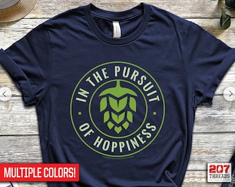 Funny Beer Shirt In The Pursuit of Hoppiness Beer Lover T-Shirt Drinking Shirts Alcoholic Shirt Bachelor Party TShirt Oktoberfest Beer Gifts