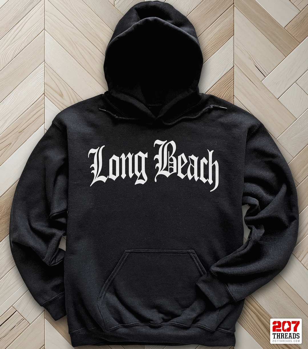 トップス 90s~00s old English lettering sweat Long Beach Hoodie Sweatshirt Hooded College Sweater Old
