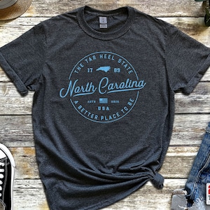 Cute North Carolina Shirt - NC Shirt - Carolina Tee - State of NC T-shirt - NC College University Style Apparel for Women Men & Kids