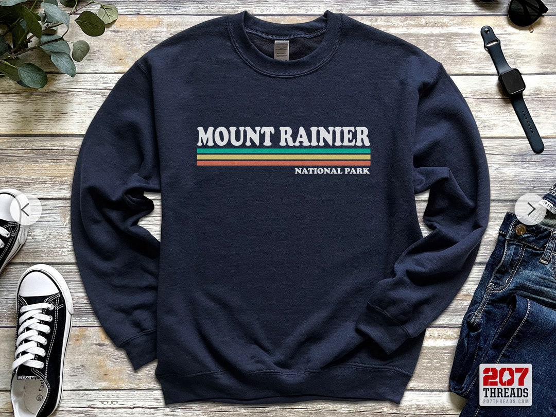 Mount Rainier Sweatshirt National Park Shirt Gift Cozy - Etsy