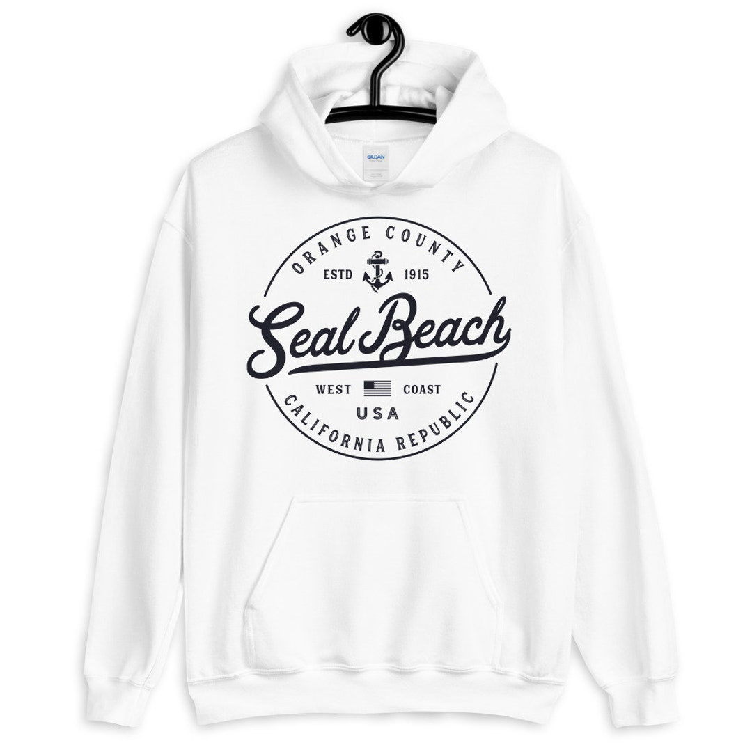 Seal Beach Sweatshirt Soft Cozy Seal Beach Hoodie CA West Coast Surf