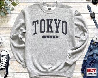 Vintage Tokyo Sweatshirt Soft Cozy Tokyo Japan Sweatshirt Crewneck Japan Beach Travel Vacation Gift Shirt Art Decor