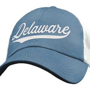 Delaware Hat,  Delaware Trucker Hat, Women & Men Gifts, Sports, Mesh Back, Delaware Baseball Cap, Delaware Fishing Hat, Snapback Hat, DE USA