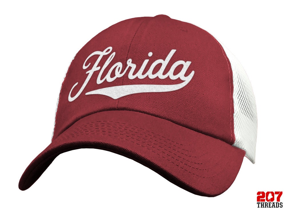 Florida Hat Women Men Florida Trucker Snapback Baseball Cap Etsy