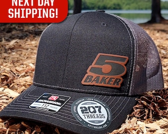 Racing Hat, Custom Race Name Number Hat Racer Gift, Personalized Racing Logo Team Number Trucker Dirt Bike Motocross Moto Hat