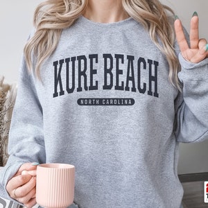 Kure Beach Sweatshirt | Soft Cozy Kure Beach North Carolina Sweatshirt Crewneck Sweater Vintage College University Souvenir Gifts NC USA