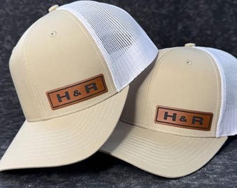 Custom Wedding Initials Hats, Groom Hat, Groomsman Hats, Wedding Party Hats, Best Man Gift, Anniversary Gift, Wedding Initiation Trucker Cap