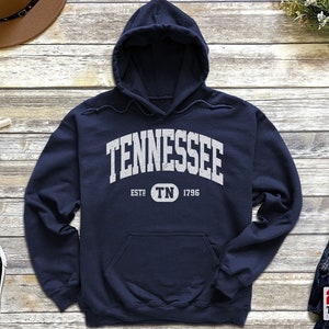 Tennessee Hoodie | Tennessee  Sweatshirt Hooded Sweater | Retro Vintage State College University Style TN Gift Shirt Native Art Print