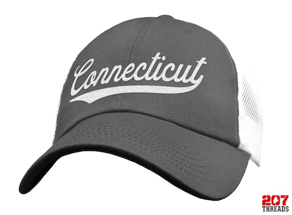 Connecticut Hat, Connecticut Trucker Hat, Women Men, Sports, Mesh Back,  Connecticut Baseball Cap, Connecticut Fishing Hat, Snapback Hat, CT 