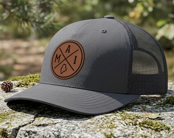 Custom State Hat, Personalized Trucker Hat Gift for Locals, Home State, Moving Gifts for Texas New York Colorado Maine, State Patch Cap
