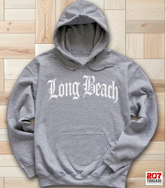 Long Beach Hoodie Sweatshirt Hooded College Sweater Old