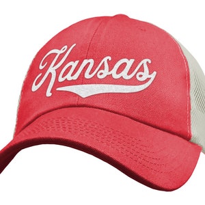Kansas Hat, Kansas Trucker Hat, Women & Men, Kansas Gifts, Sports, Mesh ...