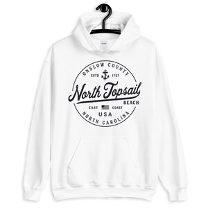 North Topsail Beach Sweatshirt Soft Cozy North Topsail Hoodie NC East Coast Coastal Sweater Beach Souvenir Gifts for North Carolina Lovers