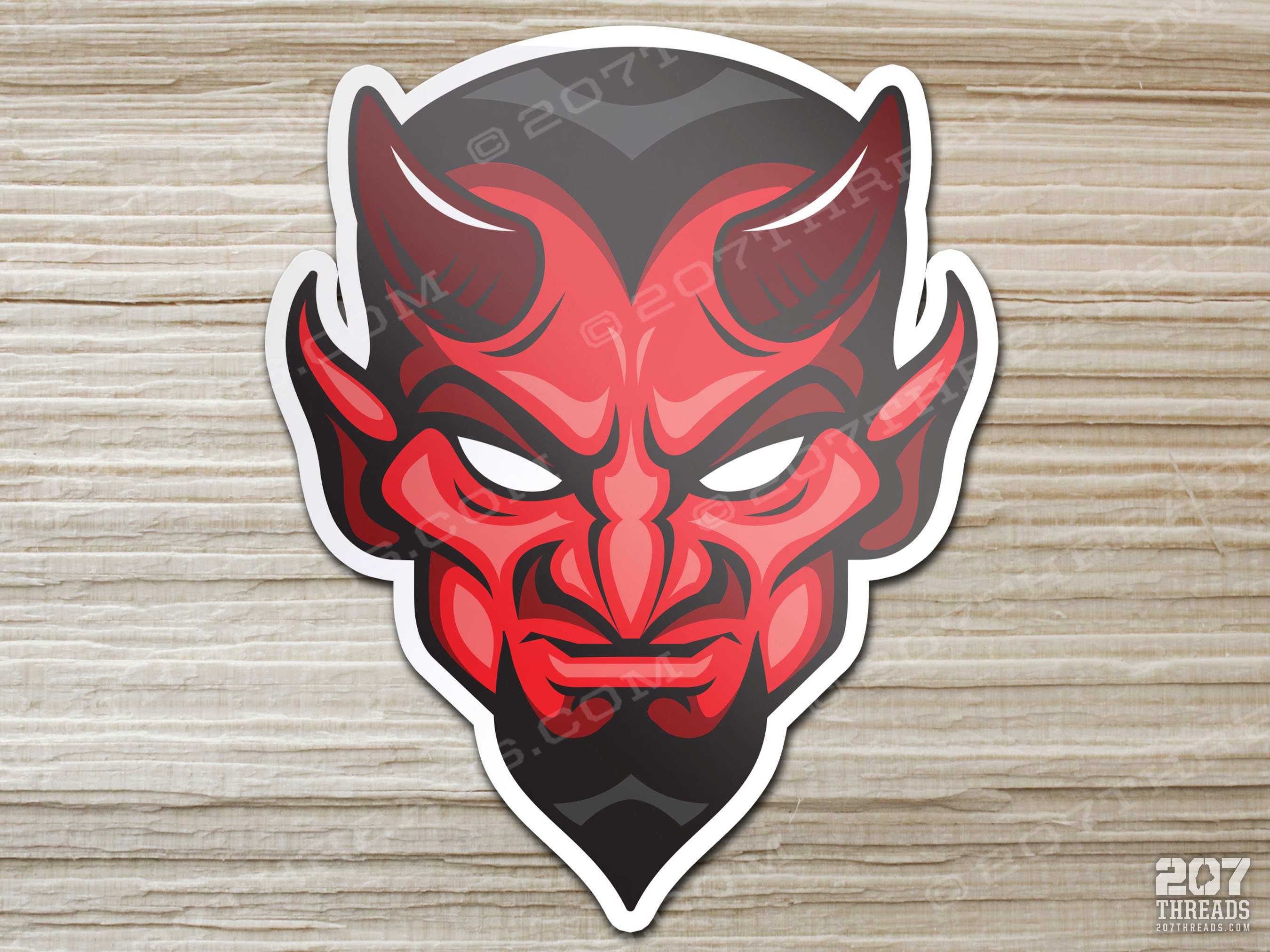 Red Devil Sticker 666 Demon Satan Devils Mascot Stickers & Etsy
