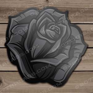 Black Rose Sticker Black Rose Decal Black Rose Tumbler