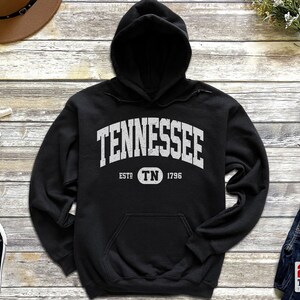 Tennessee Hoodie | Tennessee  Sweatshirt Hooded Sweater | Retro Vintage State College University Style TN Gift Shirt Native Art Print