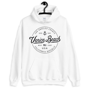 Venice Beach Sweatshirt Soft Cozy Venice Beach Hoodie CA West Coast Surf Sweater Surfing Beach Souvenir Gifts for California Lovers