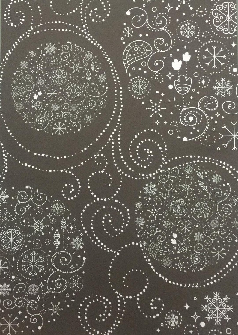 patterned-christmas-cardstock-a4-black-and-white-snowflakes-etsy