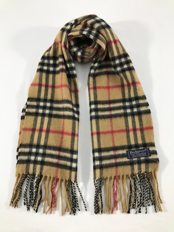 Vintage Burberry Scarf Luxury Accessories Wool Sca