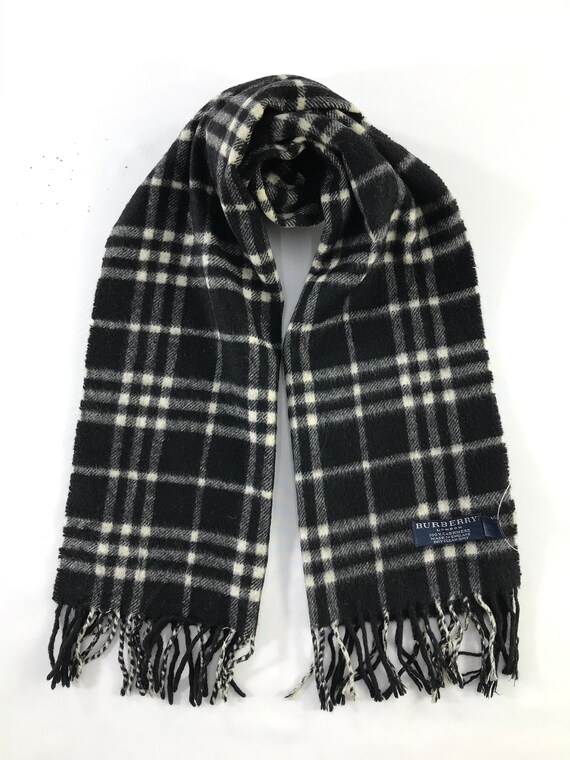 Vintage Burberry Scarf Luxury Accessories Wool Sca