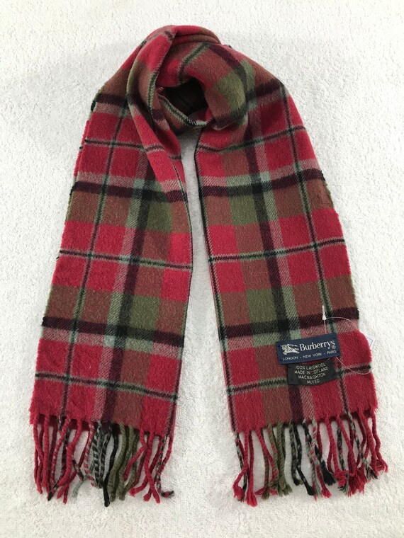 Vintage Burberry Scarf Luxury Accessories Wool Sca